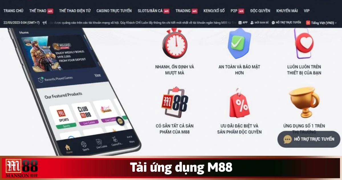 M88 Link - Nhà cái M 88 uy tín 2025 - Link vào an toàn 29 Hiện tại, M88 đang cung cấp rất nhiều đường link tải app uy tín