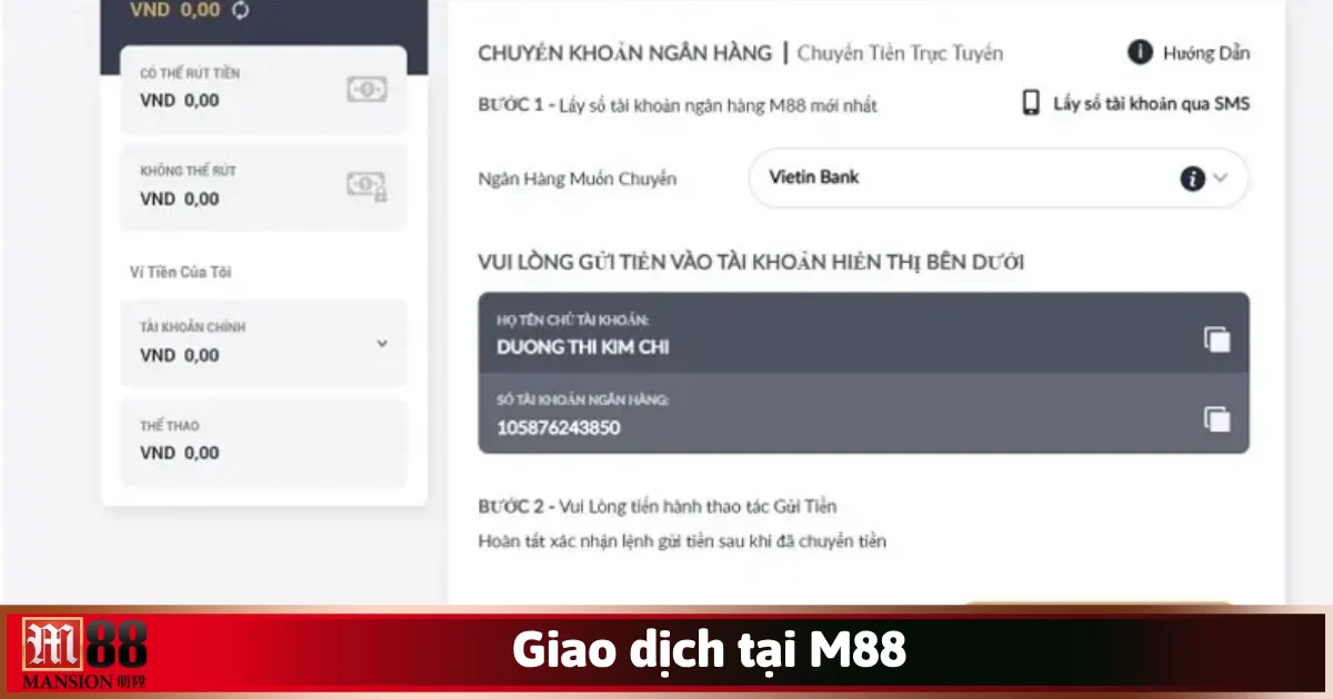 M88 Link - Nhà cái M 88 uy tín 2025 - Link vào an toàn 30 Cách nạp tiền tại nhà cái M88 rất đơn giản và cực kỳ dễ dàng